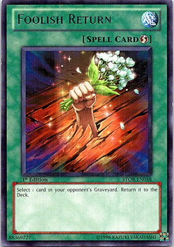 Foolish Return STOR-EN058 Yu-Gi-Oh! Card Light Play 1st Edition - Image 1