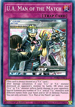 U.A. Man Of The Match PHRA-EN076 Yu-Gi-Oh! Card Light Play 1st Edition - Image 1