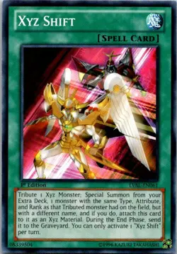 XYZ Shift LVAL-EN061 Yu-Gi-Oh! Card Light Play 1st Edition - Image 1
