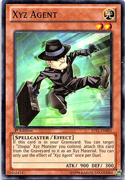 XYZ Agent JOTL-EN005 Yu-Gi-Oh! Card Light Play 1st Edition - Image 1
