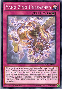 Yang Zing Unleashed DUEA-EN075 Yu-Gi-Oh! Card Light Play 1st Edition - Image 1