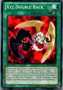 XYZ Double Back CBLZ-EN056 Yu-Gi-Oh! Card Light Play 1st Edition - Image 1