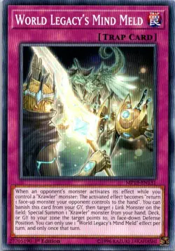World Legacy's Mind Meld MP19-EN131 Yu-Gi-Oh! Card Light Play 1st Edition - Image 1