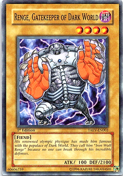 Renge, Gatekeeper Of Dark World TAEV-EN003 Yu-Gi-Oh! Card Light Play 1st Edition - Image 1