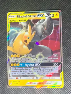 Pikachu & Zekrom GX 33/181 - Tag Team Pokemon Card - NM - Image 1