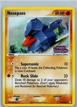 Nosepass 25/110 - EX Holon Phantoms - Rare Reverse Holo Stamped Pokemon Card - Image 1