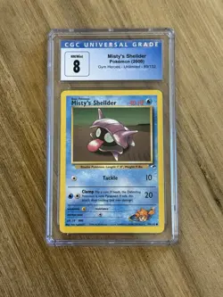 Pokemon 2000 Gym Heroes Unlimited Misty’s Shellder 89/132 CGC 8 - Image 1