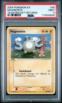 Magnemite 66/109 EX Team Rocket Returns PSA 9 Mint Pokemon Card - Image 1