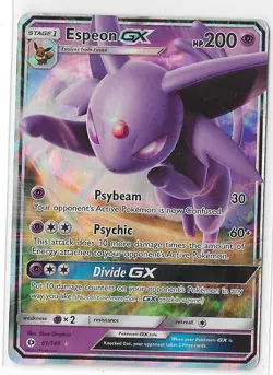 Espeon GX 61/149 Sun & Moon Ultra Rare Holo Pokemon Card TCG NM - Image 1