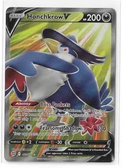 Honchkrow V 161/172 Brilliant Stars Sword & Shield Full Art Pokemon TCG Card NM - Image 1