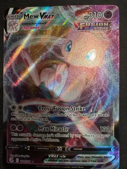 Mew VMAX 114/264 Ultra Rare Holo Fusion Strike Pokemon Card Near Mint - Image 1