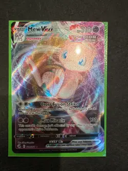 Mew VMAX 114/264 Ultra Rare Holo Fusion Strike Pokemon Card Near Mint - Image 3