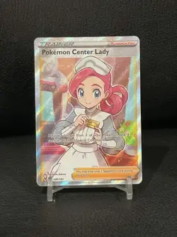 Pokemon Center Lady (Full Art) 185/185 Swsh04: Vivid Voltage Holo - Image 1