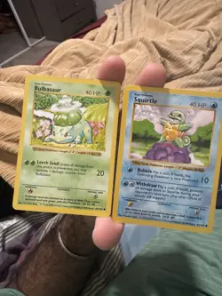 Pokemon Shadowless Base Set Bulbasaur and Squirtle - Image 2