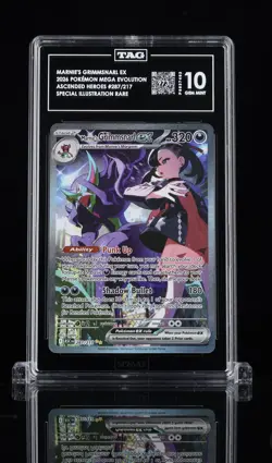 2026 POKEMON ASC SPECIAL ILLUSTRATION RARE #287 MARNIE'S GRIMMSNARL EX TAG 10 - Image 1
