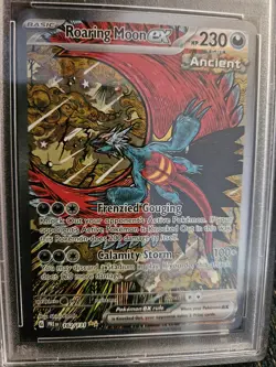 2025 Pokemon Prismatic Evolutions English #162 Roaring Moon ex SIR PSA 10 - Image 5