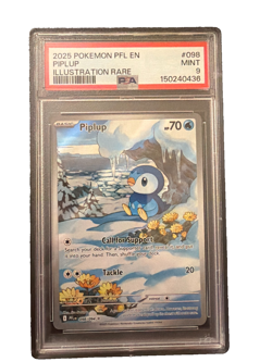 Pokemon Piplup Phantasmal Flames Illustration Rare #098 PSA 9 Mint - Image 1