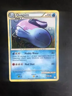 Pokemon Card Quagsire 9/123 Holo Rare TCG HeartGold SoulSilver LP+ - Image 1