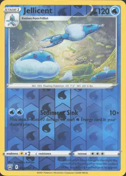 Jellicent 042/163 Rare Battle Styles Pokemon Reverse Holo Near Mint - Image 1