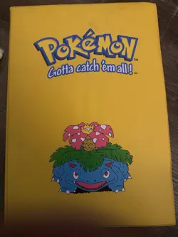 Pokemon 1999 Vintage Venusaur Yellow 9 Pocket 30 Page Binder *RARE* - Image 1