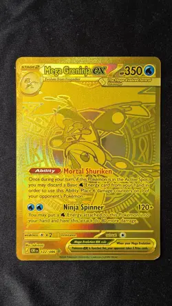 Mega Greninja EX 122/086 Gold Mega Hyper Rare - Image 1
