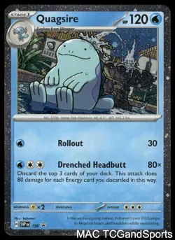 Quagsire 156 (Cosmos Holo) Scarlet & Violet Promo Pokemon TCG NM - Image 1