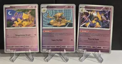 Abra Kadabra Alakazam Reverse Holo Evolution Lot MEG Pokemon NM - Image 1