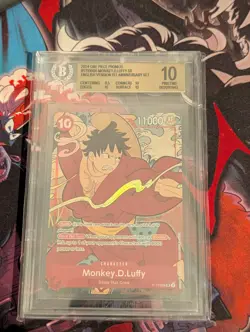 One Piece Monkey.D.Luffy English 1st Anniversary Set ST10-006 BGS 10 POP 13 - Image 1