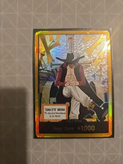DON!! Card (Dracule Mihawk) (Gold) The Azure Sea's Seven Foil - Image 1