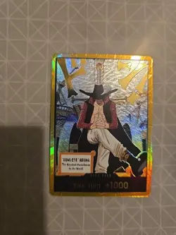 DON!! Card (Dracule Mihawk) (Gold) The Azure Sea's Seven Foil - Image 2