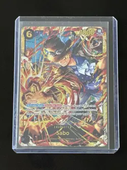 One Piece CCG Sabo OP13-120 Secret Rare Foil Blocker 7000 6 Cost EN Holofoil - Image 3