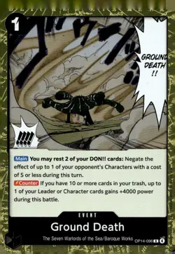Ground Death OP14-096 Rare The Azure Sea's Seven One Piece Foil Near Mint - Image 1