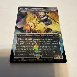 CLOUD, MIDGAR MERCENARY ( BORDERLESS ) ( CHOCOBO TRACK FOIL ) - MEIMARU NM/M - Image 1