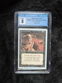 MTG Demonic Tutor Revised CGC 8 - Image 1