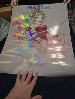 Magic The Gathering x Final Fantasy VI Terra Holographic WPN Store Poster Rare - Image 3
