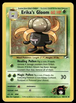 Pokemon TCG Gym Heroes #045/132 Erika's Gloom (45) MP - Image 1