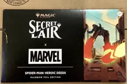 MTG Secret Lair x Marvel's Spider-Man: Heroic Deeds Rainbow Foil Edition In-Hand - Image 1