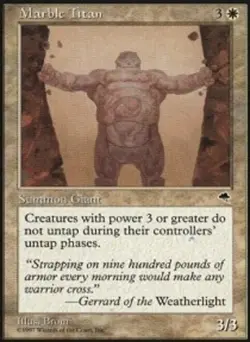 1x Marble Titan Heavy Play, English Tempest MTG Magic - Image 1