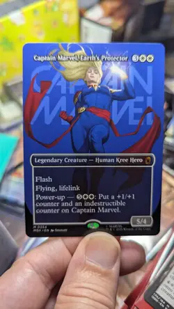 Captain Marvel Earth's Protector NM Marvel Borderless #354 MTG Magic MSH - Image 1