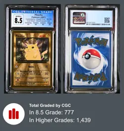 2021 POKEMON UPC PIKACHU #58 Celebrations Gold Metal CGC 8.5 Blue Label SubGrade - Image 5