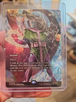 Dig Through Time Borderless FOIL Marvel's Super Heroes MTG 0054 - Image 5