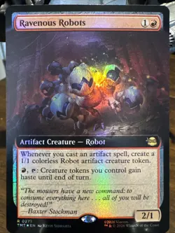 MTG Ravenous Robots Extended Art Foil NM TMNT Magic 271 - Image 1