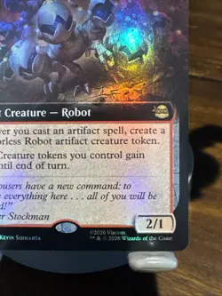 MTG Ravenous Robots Extended Art Foil NM TMNT Magic 271 - Image 4