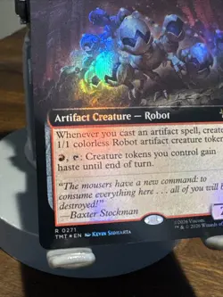 MTG Ravenous Robots Extended Art Foil NM TMNT Magic 271 - Image 5
