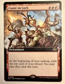 Count on Luck [New, Near Mint] Extended Art {Aetherdrift MTG} - Image 1
