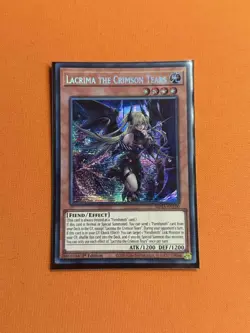 Yu-Gi-Oh MP25-EN100 Lacrima the Crimson Tear Prismatic Secret Rare - Image 1