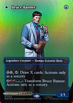 Bruce Banner Marvel Foil Transform Rhe Incredible Hulk 2-Card Lot 0359 - Image 1