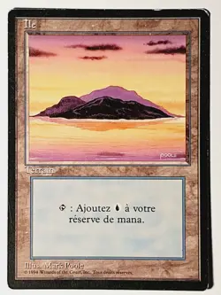 Ile (V.1) Island (V.1) FBB/Foreign Black Bordered French Mtg Magic EX - Image 1