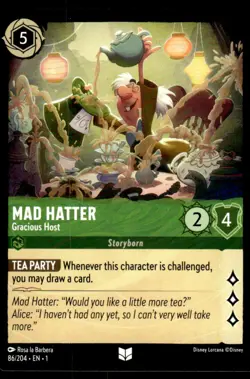 The First Chapter #86/204 Mad Hatter Disney Lorcana Non Foil - Image 1