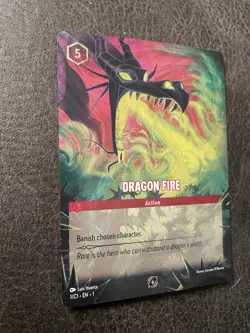 Disney Lorcana TCG Dragon Fire 1/C1 Action Foil EN Maleficent Cost 5 - Image 1